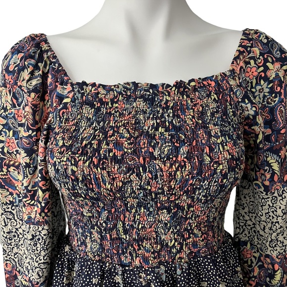 Angie Square Neck Boho Peasant Blouse - Picture 6 of 11